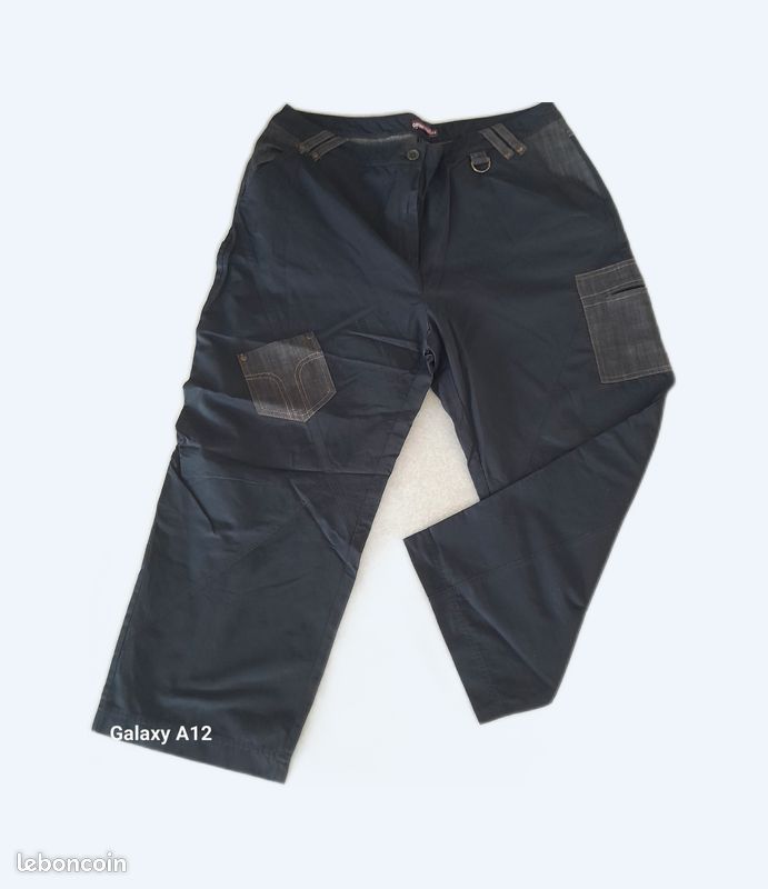 Pantalon Évasé Carole Richard – Taille 48 – Couleur Brique – Longueur Cheville – Occasion Très Bon État