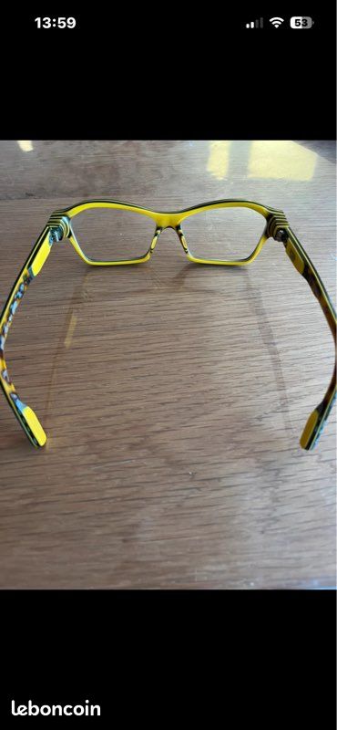 Lunette créateur noire et jaune (image 2)