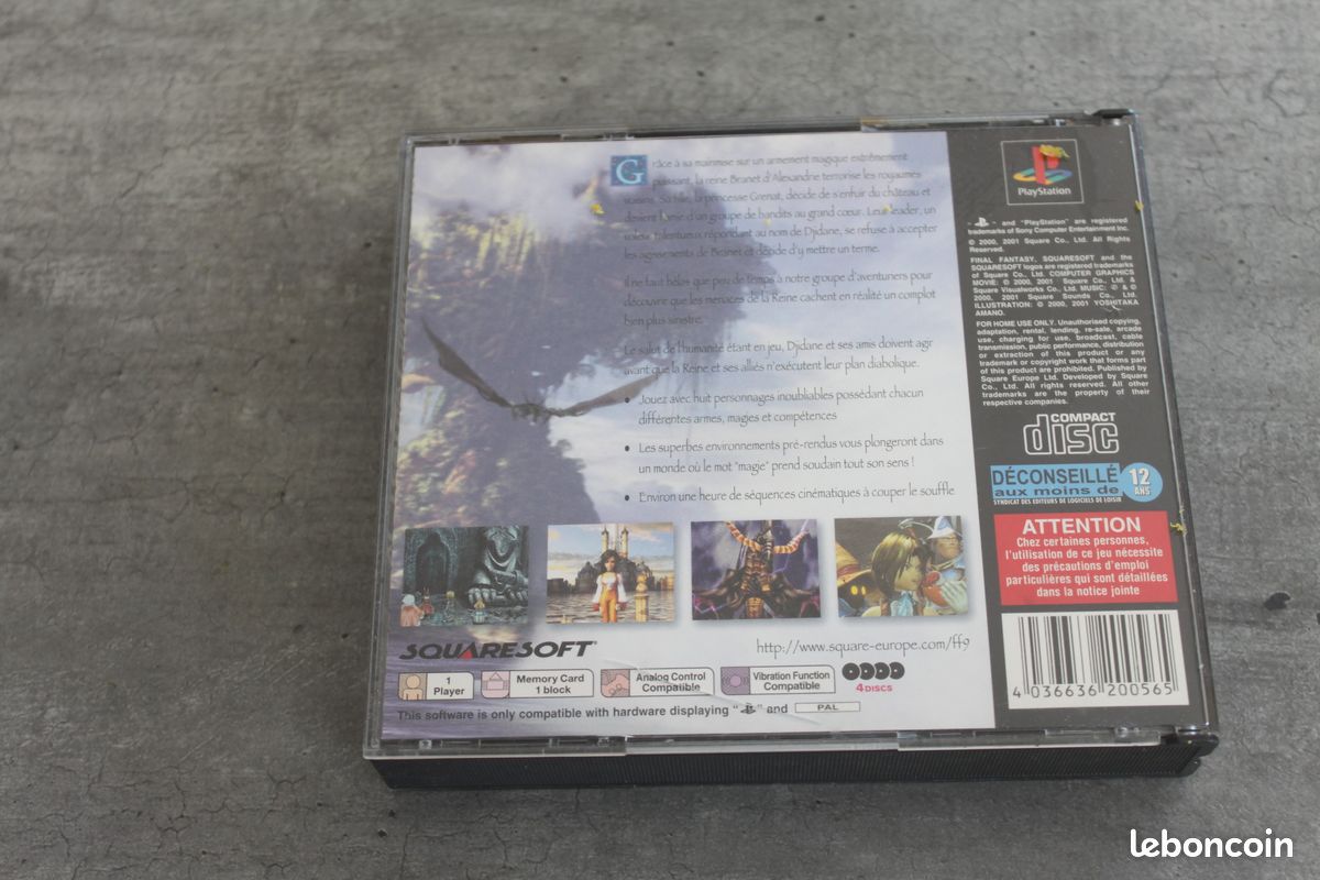 Final Fantasy IX (9) Sur PS1 - Édition Noire - PAL VF - Très Bon état
