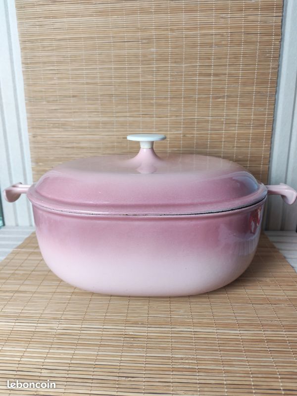 🌸 Cocotte ovale La Mama Le Creuset par Enzo Mari 33 vintage rose dégradé 🇫🇷 (image 2)