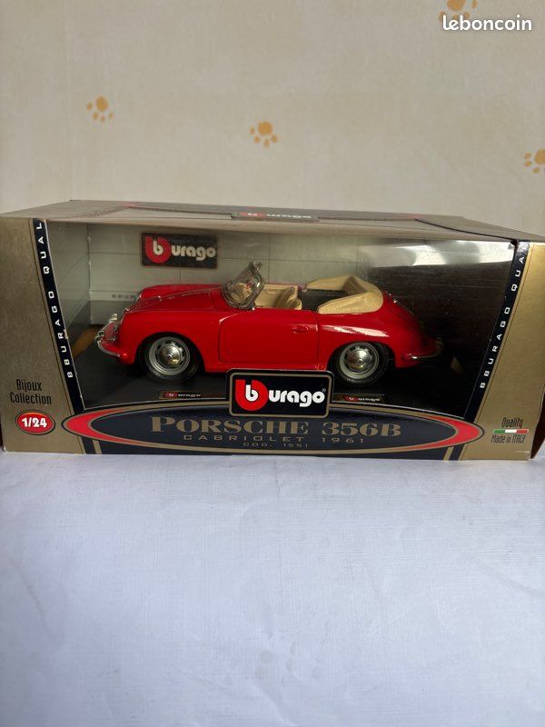 PORSCHE 356 B Cabriolet 1961 BURAGO 1/24 - Jeux & Jouets