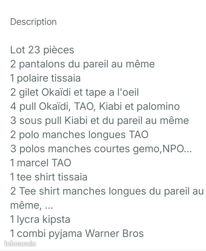 Lot 6 ans garçons 23 pièces (image 14)
