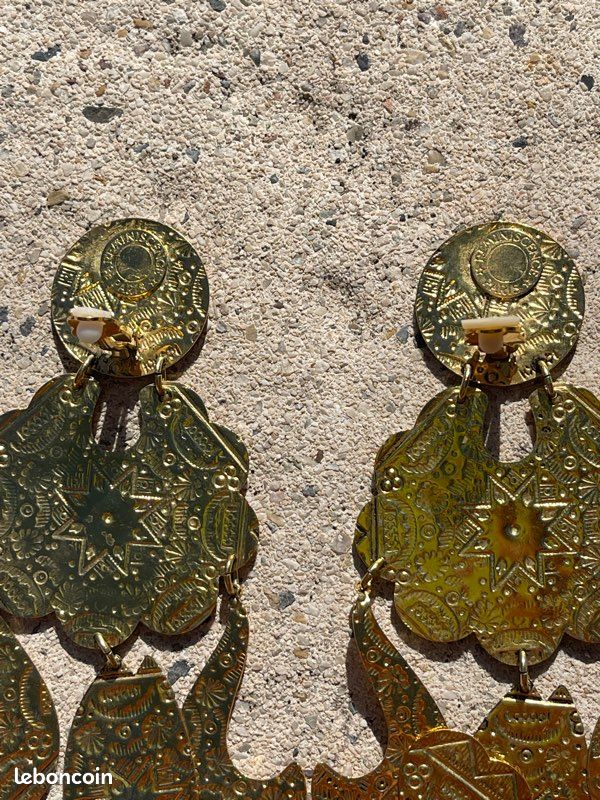 Clips d'Oreilles Reminiscence par Zoé Coste- Vintage Brutalist