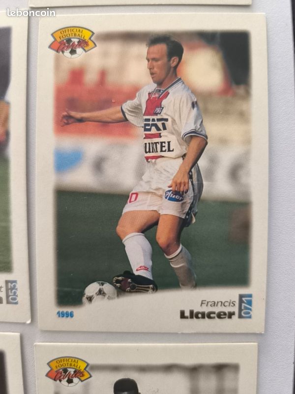 STICKER PANINI FOOT 96 CHAMPIONNAT 1996 FREDERIC MEYRIEU LENS # 143 RARE MINT