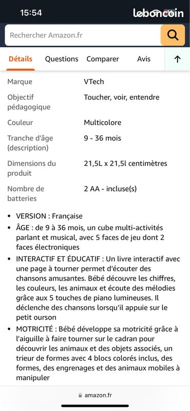 Cube des découvertes Vtech (image 2)