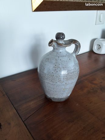 Pichet Grès Gris – Céramique, 1 Litre, Hauteur 20 Cm, Occasion