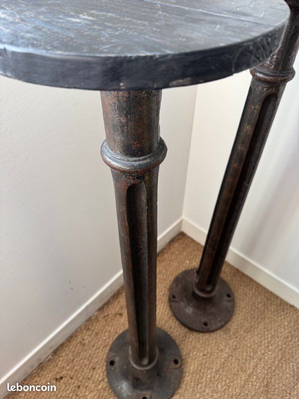 Paire de colonnes anciennes en fonte -Sellettes en fonte 120cm (image 14)