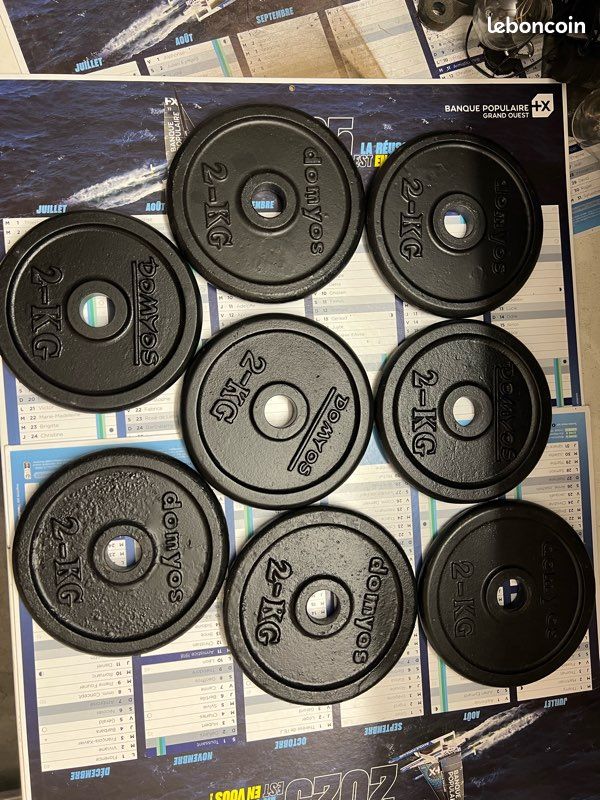 Lot de 8 Poids musculation 2 kg (image 5)