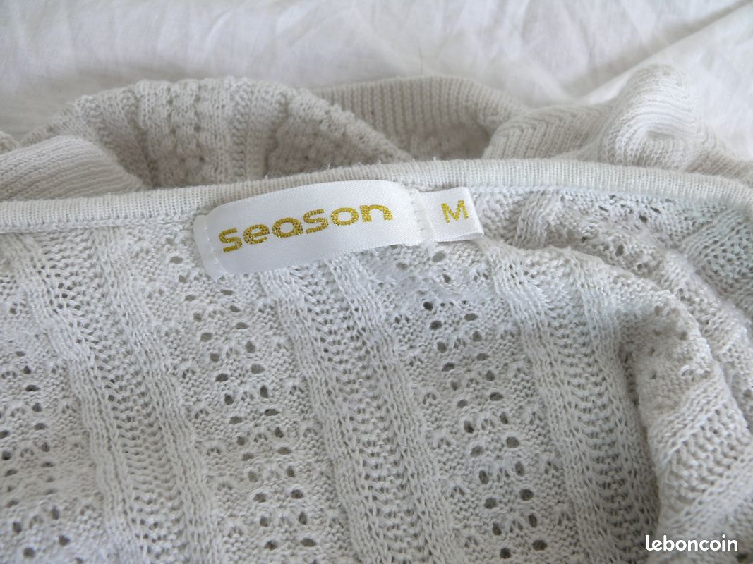 Pull mi-saison gris-beige Season (image 5)