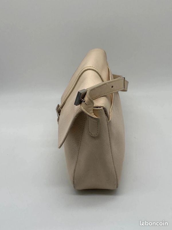 👜 Sac bandoulière Longchamp Paris en cuir beige – Made in France (image 2)