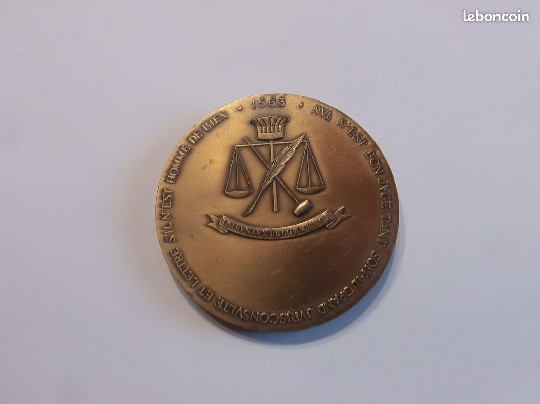 Ancienne medaille chancelier michel de l hospital (image 2)