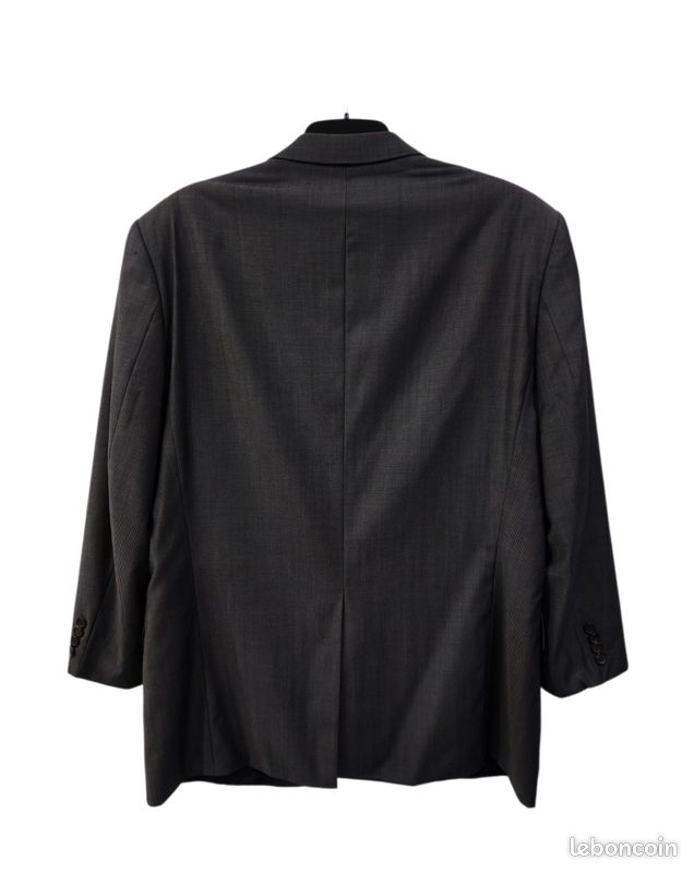 Blazer / Veste costume Hugo Boss 3 boutons gris anthracite en laine coupe ample taille 52 (image 2)