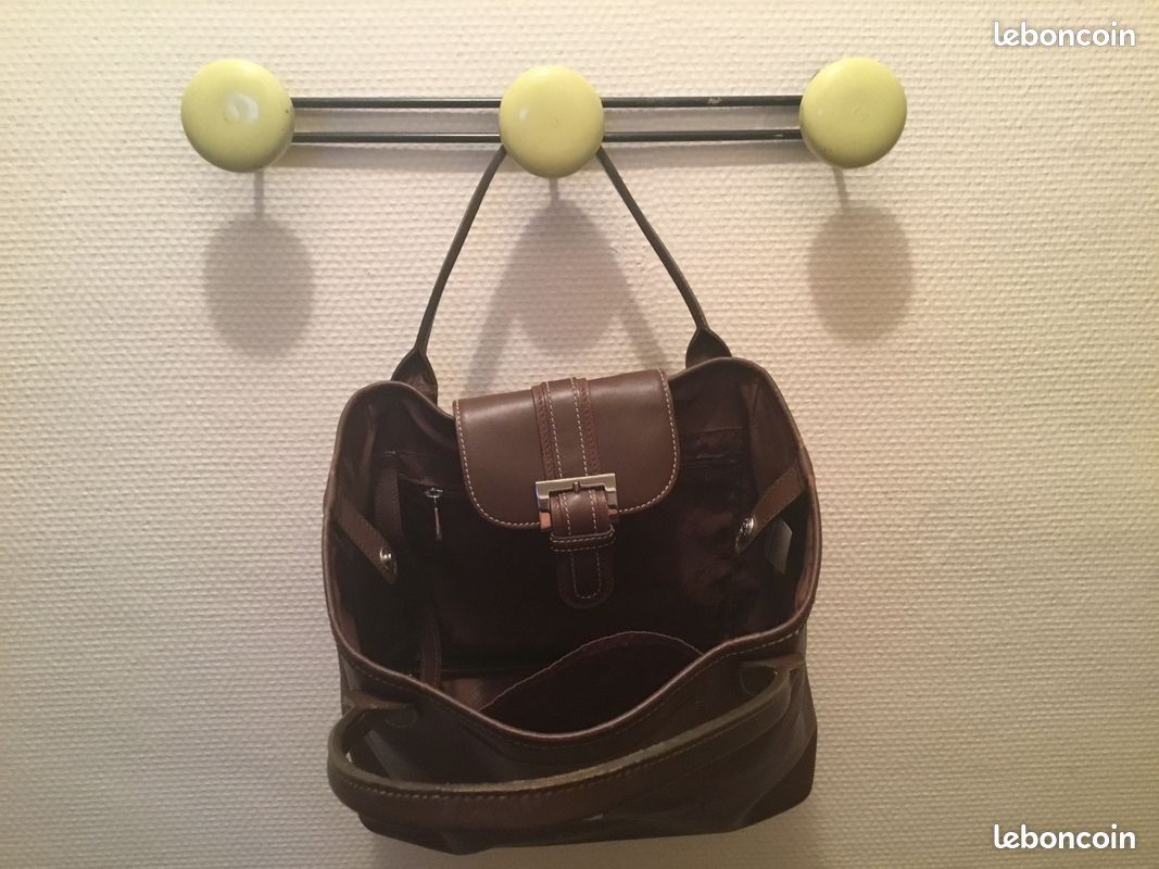 LONGCHAMP ⭐️ sac Gatsby en cuir marron TBE (image 11)