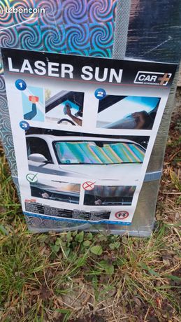 Race Sport Pare-Soleil Laser Sun Taille L - 145x70 Cm - Pliable Avec Ventouses Puissantes - Protection UVA Maximale
