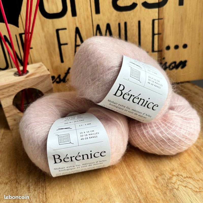 Lot De 10 Pelotes Mohair Ice Yarns Couleur Camel/doré - 25 G Chacune - Aiguille N°3