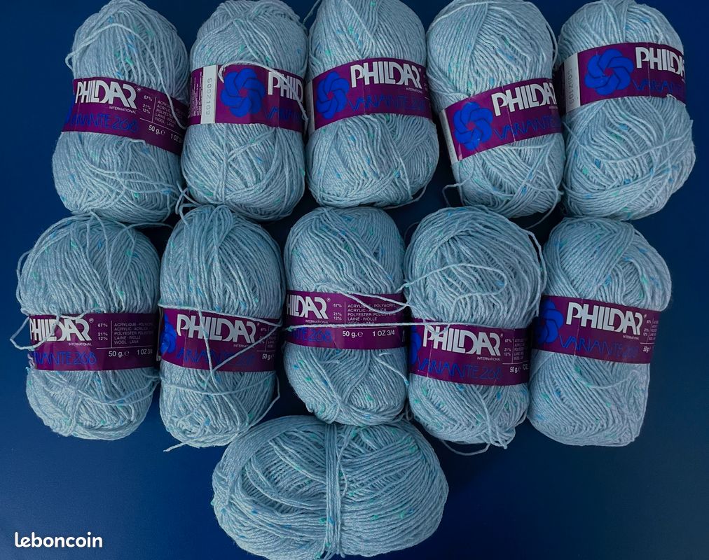 Lot De 12 Pelotes Laine Pierber Frimosane - Laine Mérinos Neuve, Bleu, Style Bouclette