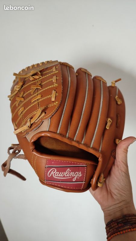 Gant De Baseball Vintage Worth Red Dot – Droitier – Cuir Marron – Années 80