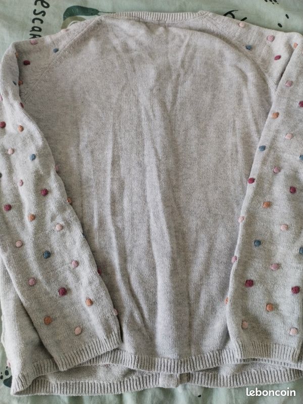 Gillet fille gris 9-10 ans (image 4)