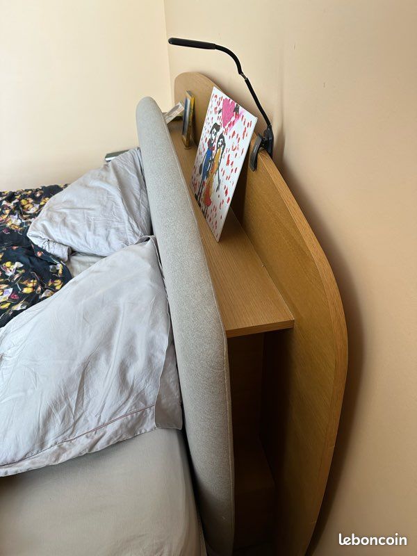 Lit sans matelas et Tete de lit 180/200 (image 2)