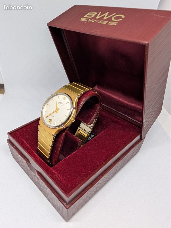Montre Vintage BWC SWISS Quartz 30mm Dorée - Écrin D'origine - Fonctionnelle (image 2)