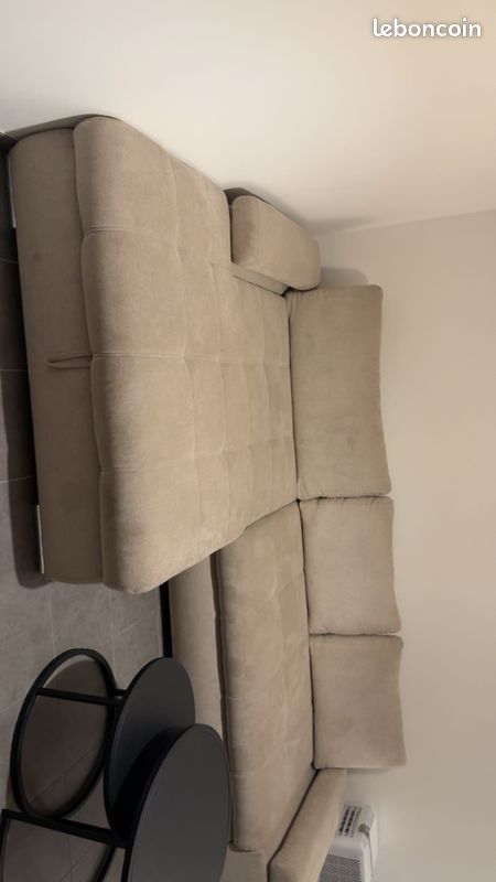 Canapé angle beige (image 1)