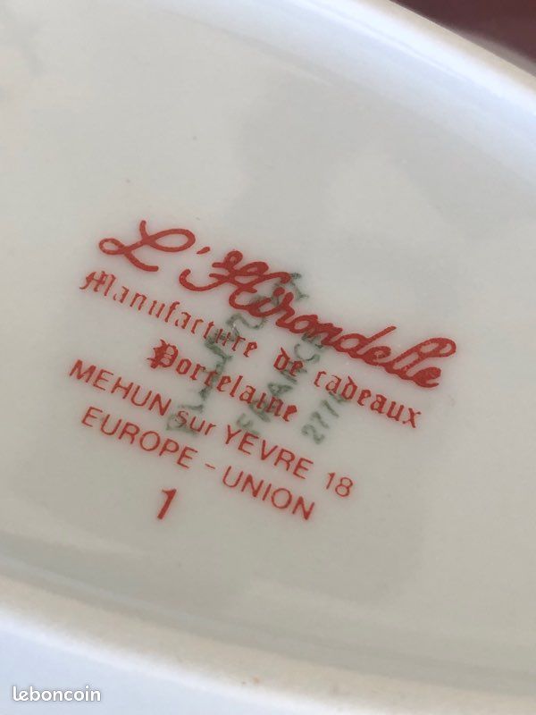 Lot d'assiettes à soupe porcelaine Mehun MASSE SURGET french antique