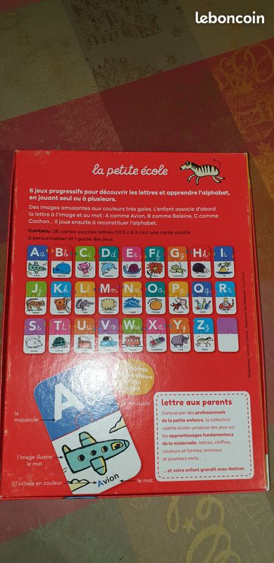 Jeu Nathan complet "Les lettres" - 3 à 5 ans (image 2)
