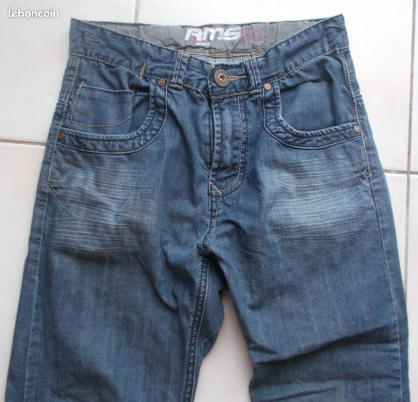 Jeans Bleu Délavé * RMS Denin * 12 Ans *pl6 (image 2)