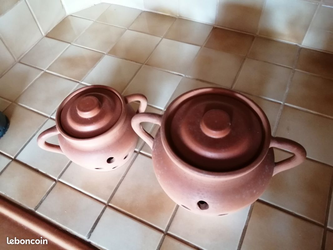 Lot de 2 pots à oignons et échalotes terre cuite (image 2)