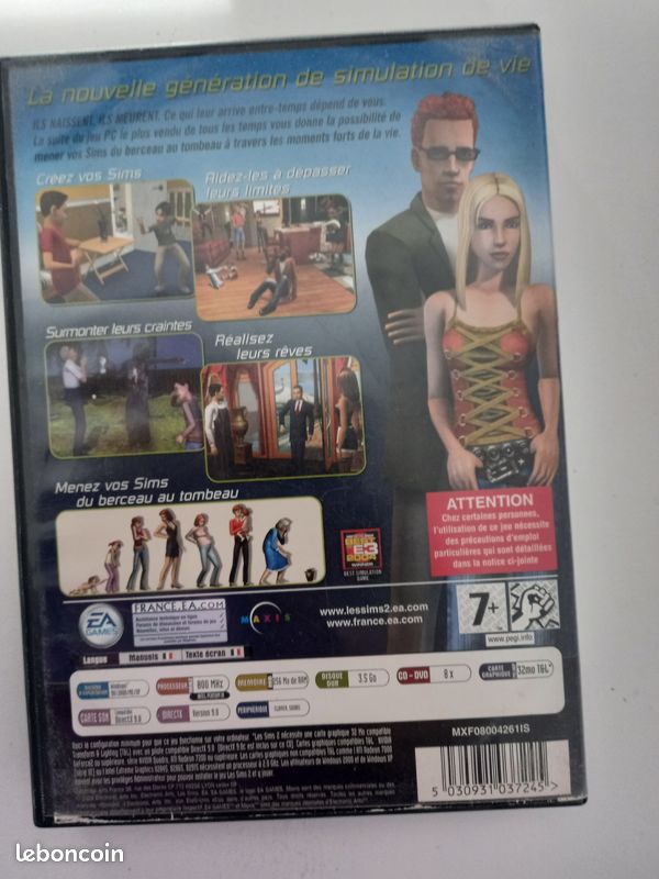 Jeu PC de 4 CD, les Sims 2 (image 3)