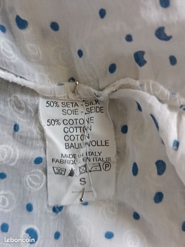 Robe été manches longues – Made in Italy – Soie & coton – Style romantique (image 8)