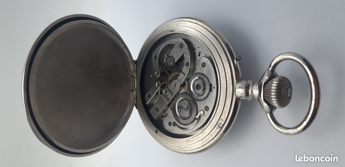 Montre De Poche Régulateur Goliath XXL Vers 1900 - Cadran 8 Cm, Mécanique Manuelle, Avec écrin - Occasion Fonctionnelle