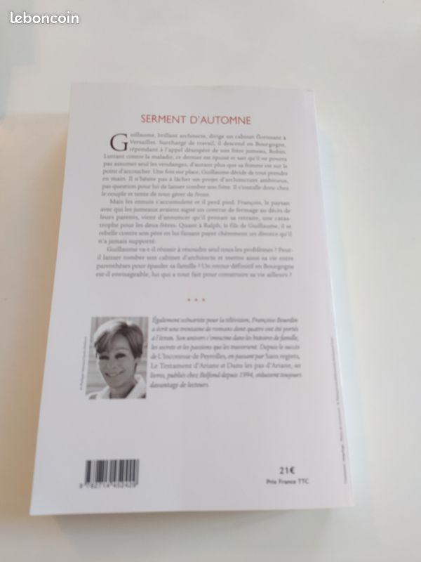 Roman Serment d'automne Françoise Bourdin excellent état (image 2)