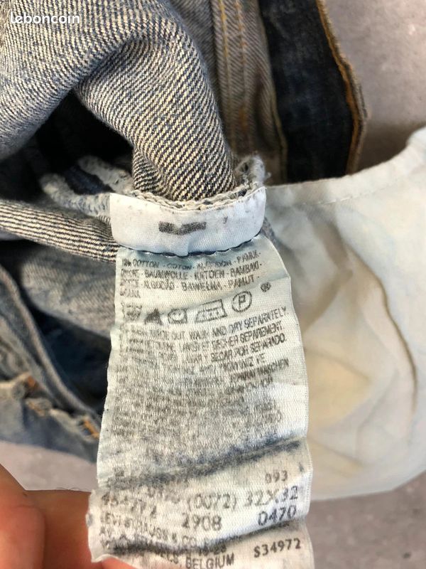 Short en Jean Levi's 501 Homme réajusté Bleu grisâtre W32 L32 100% coton (image 6)
