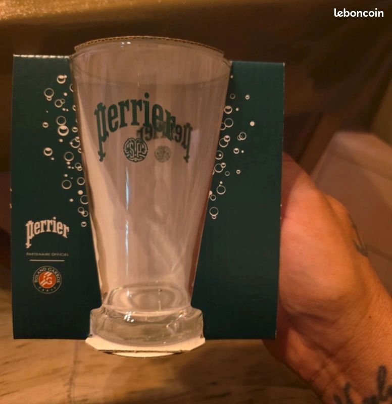 Verre Gobelet publicitaire Roland Garros Boisson Perrier