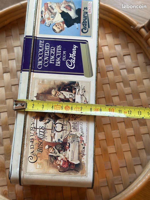 Boîte en métal sérigraphiée Cadbury années 1920-30 - 22 cm (image 11)