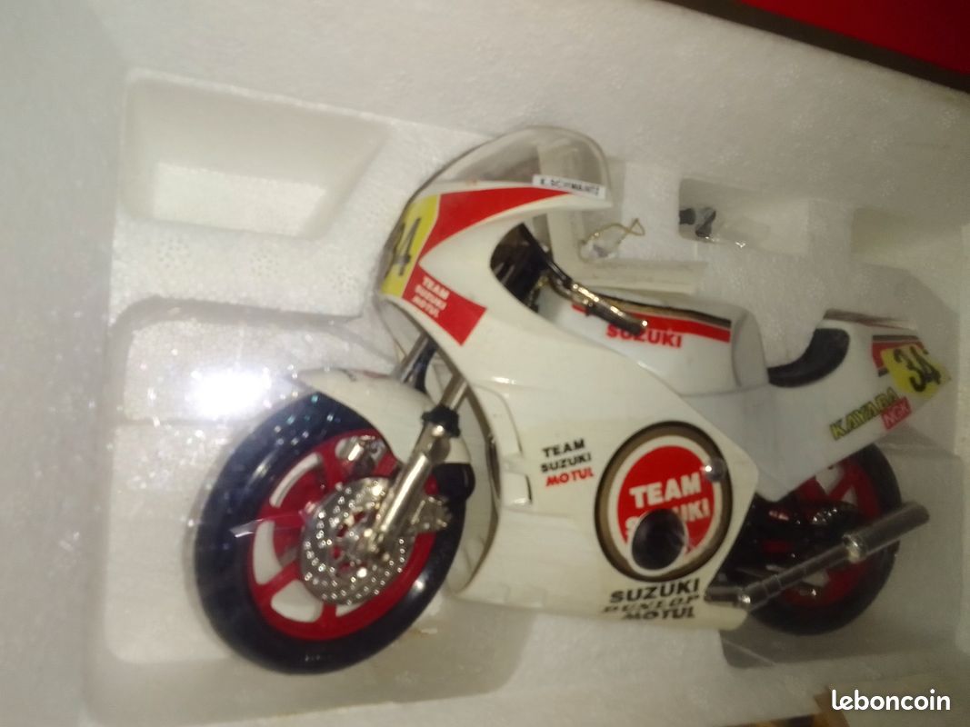 Moto Miniature Honda RSV 250 GP, échelle 1:10 Par Guiloy, Moulée Sous Pression, Blanc Et Noir
