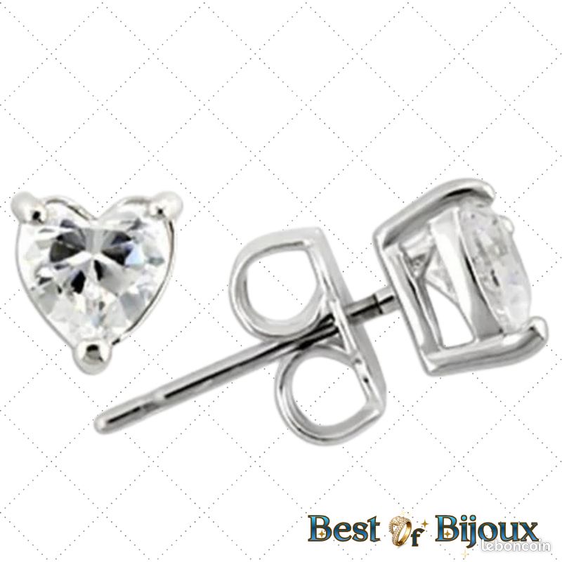 Boucle d'Oreille Chaîne Argent Sterling 925 Zircons – LUNA – Much Elegance