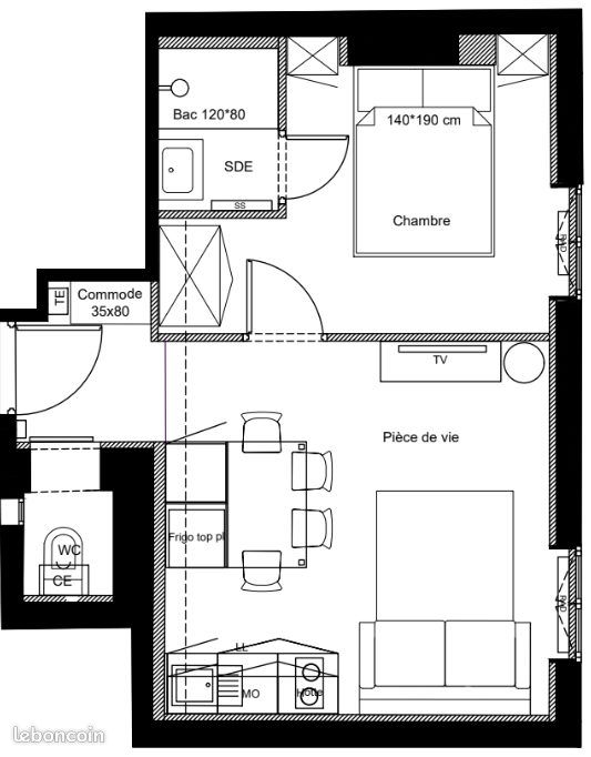 Appartement 2 pièces 30 m² · à Oullins-Pierre-Bénite · 30 m² · 110 000 €