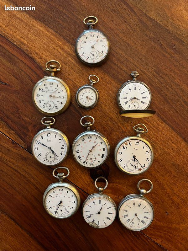 Lot De 10 Montres à Gousset (Montres De Poche) Neuves - Modèles Variés - Sans Marque/Générique
