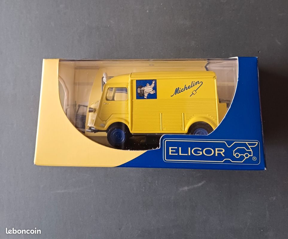 Miniature Eligor 1/43 Citroën Type HZ-72 - Porte-voitures 'Le Citroën H 52' - Jaune