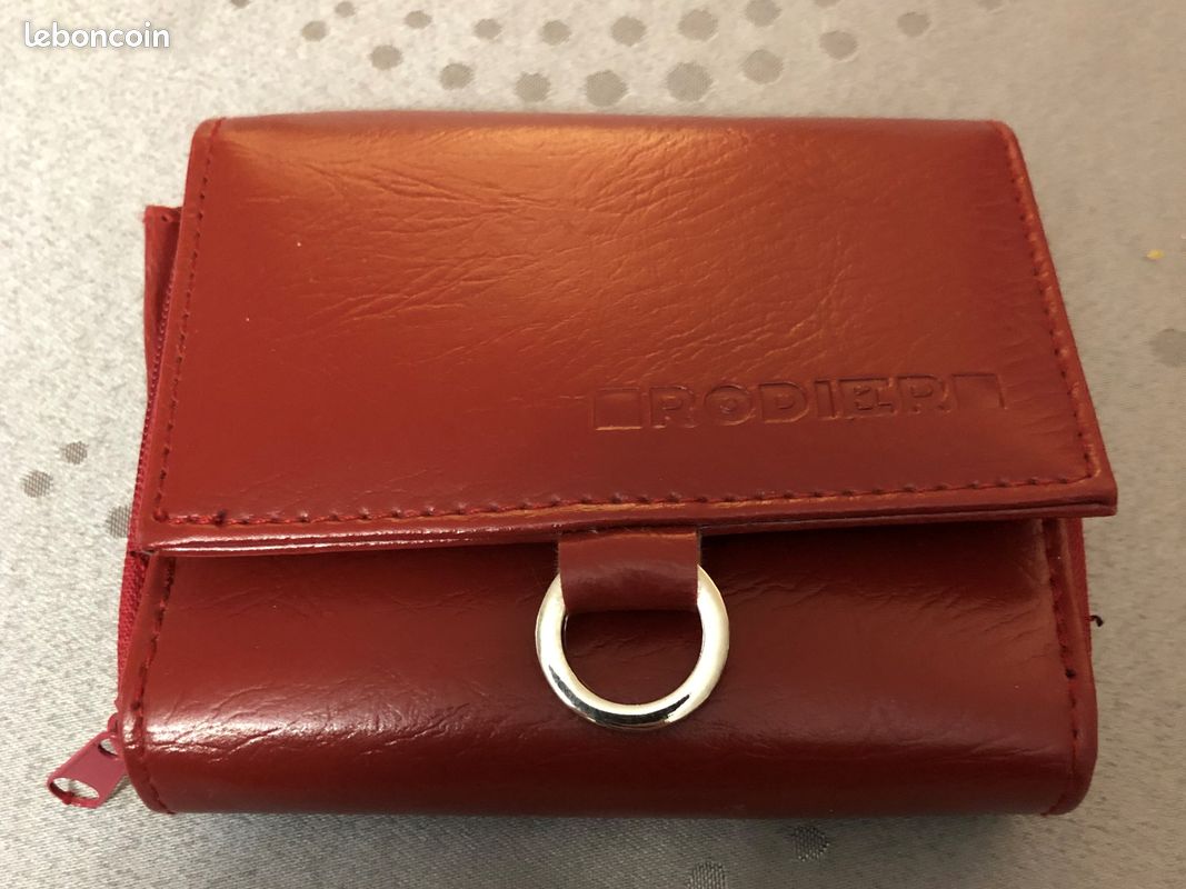 Porte feuille rodier rouge (image 2)