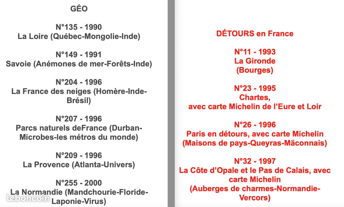 VOYAGER en FRANCE : 10 revues (Géo-Détours en France) {La Loire-Savoie-la France des neiges-Parcs naturels-la Provence-la Normandie / la Gironde-Chartres-Maisons de Pays-Côte d’Opale} (image 10)