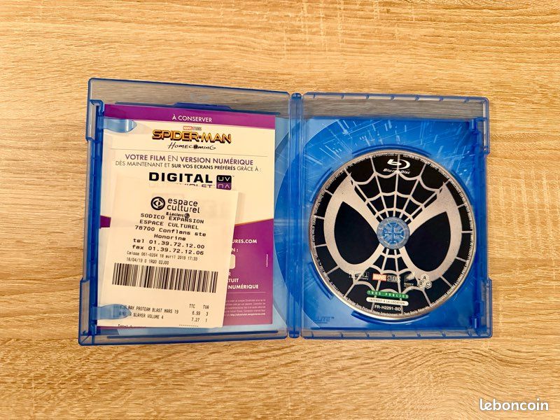 Blu-ray Spiderman Homecoming avec facture (image 3)