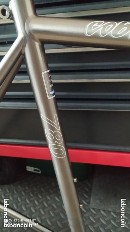 Kit cadre vélo route vintage Decathlon Cobra 780 Titane T.54 - 1996 - Équipements vélos