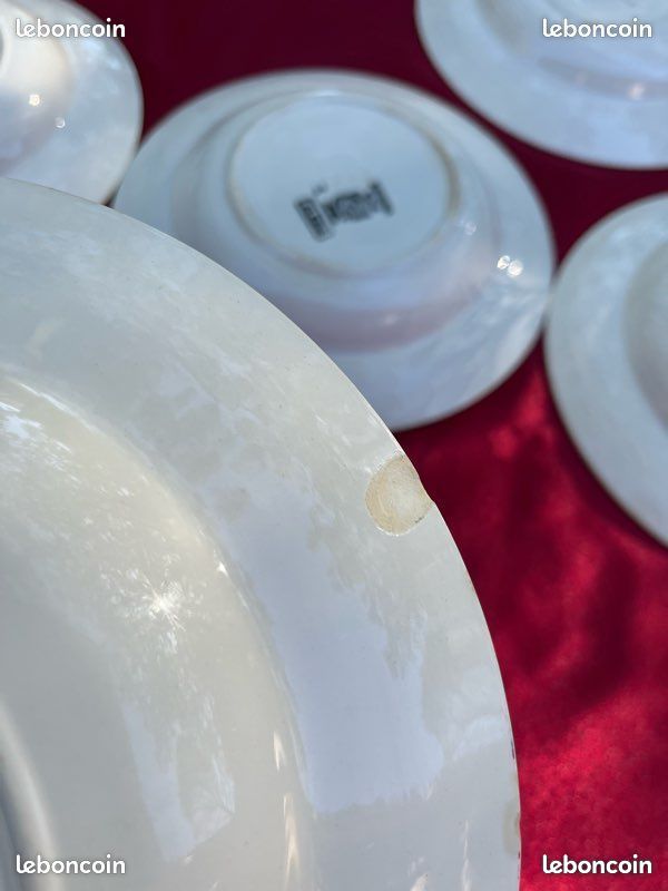 6 assiettes creuses Digoin Sarreguemines (image 10)