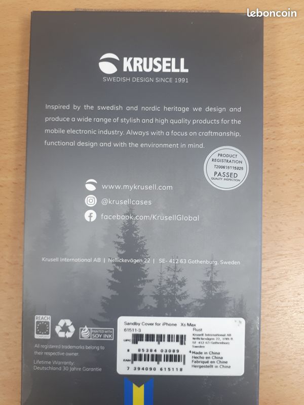Coque iphone XS Max Krusell neuve (image 2)