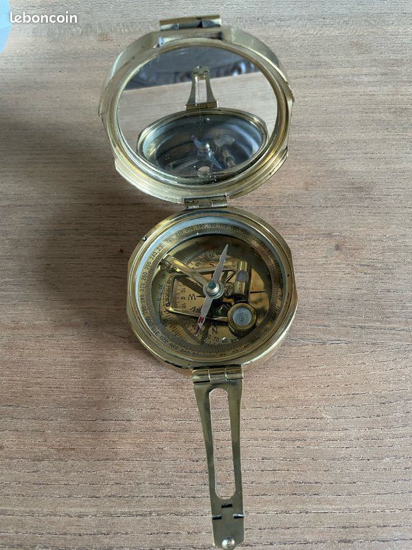 Boussole Stanley London Avec Boîte En Bois - Instrument De Randonnée - Occasion