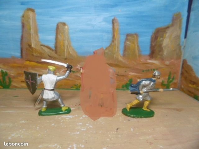 Figurine Starlux Moyen Âge 6054 Du Guesclin - Soldat Plastique Peint, Boîte D'origine