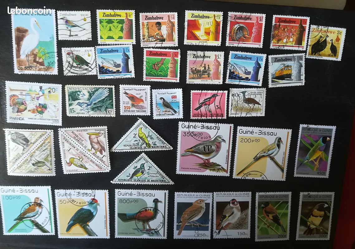200 Timbres Oblitérés Collection - Timbres Oiseaux Du Monde, Tous Différents, Pour Philatélie, Décoration